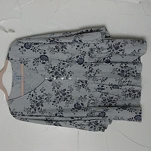 Catherines 18-20W Floral Peplum Ruffle Hem‎ Hippie Boho Top Gift Ready